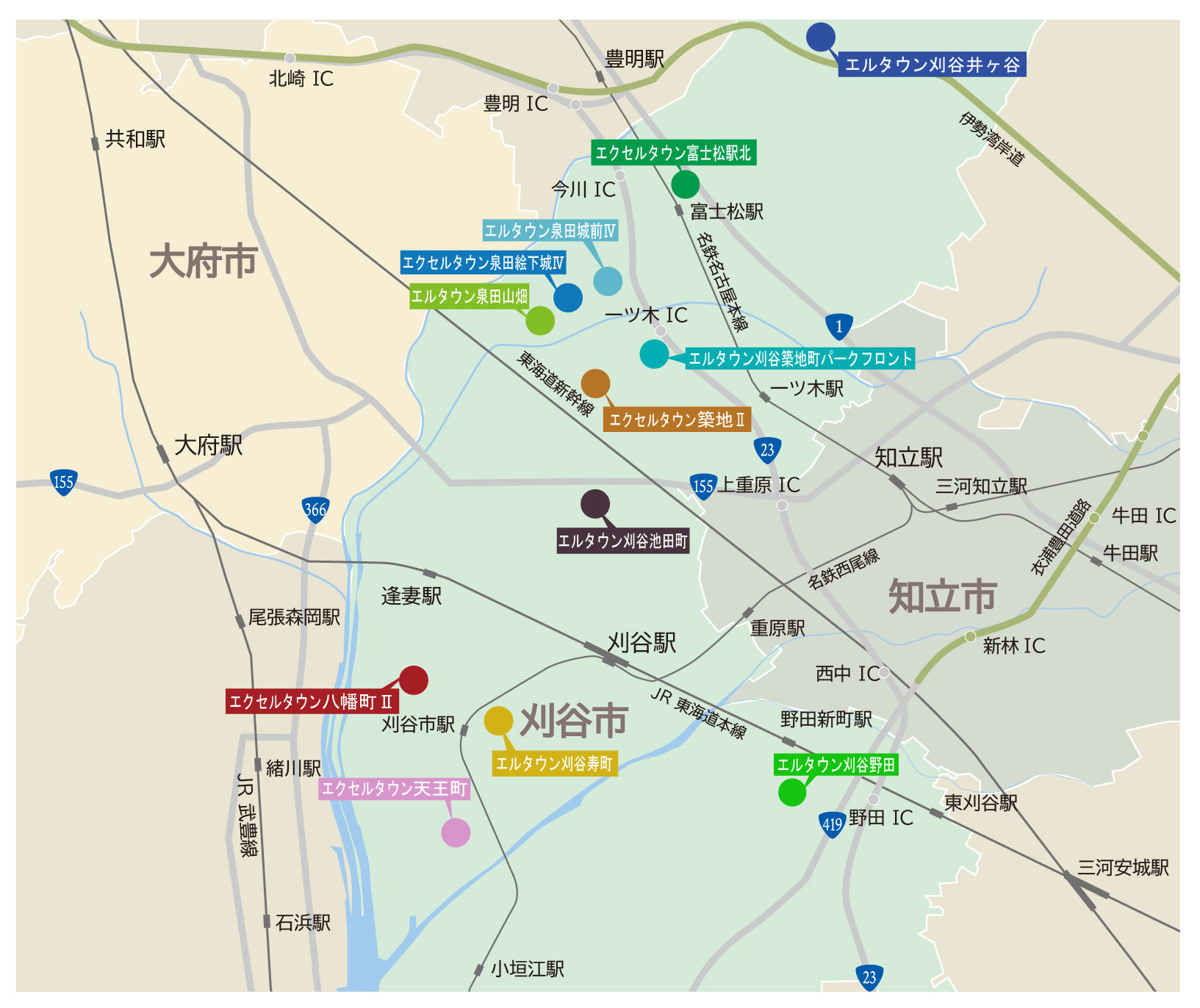 角文分譲戸建てマップ